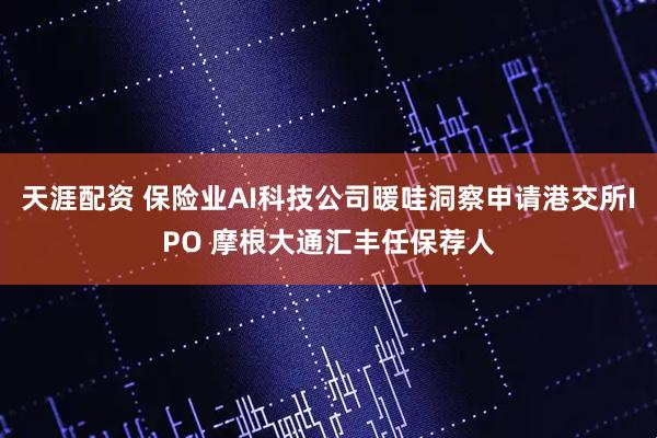 天涯配资 保险业AI科技公司暖哇洞察申请港交所IPO 摩根大通汇丰任保荐人